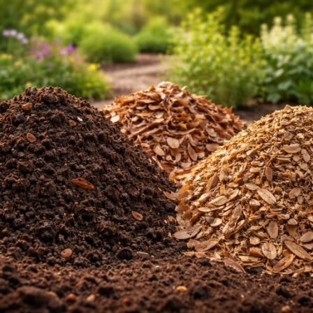 Compost, bladstrooisel en mulch